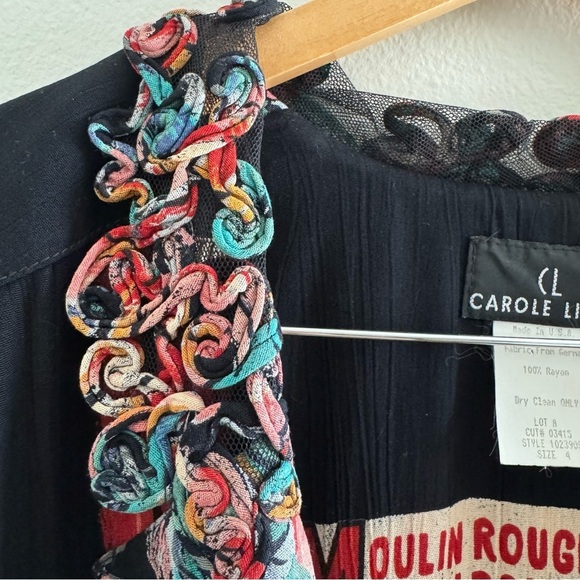 Vintage Carole Little Moulin Rouge French Jacket size 4 - Picture 8 of 13